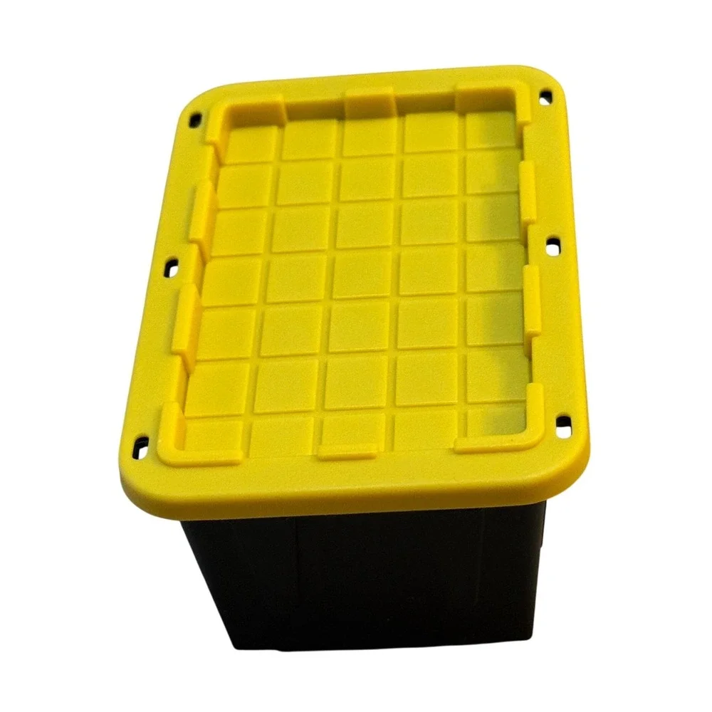 Lowe's Teeny Tote Storage Container 4.8 x 3.3 x 2.4 Black Yellow .38 quart viral